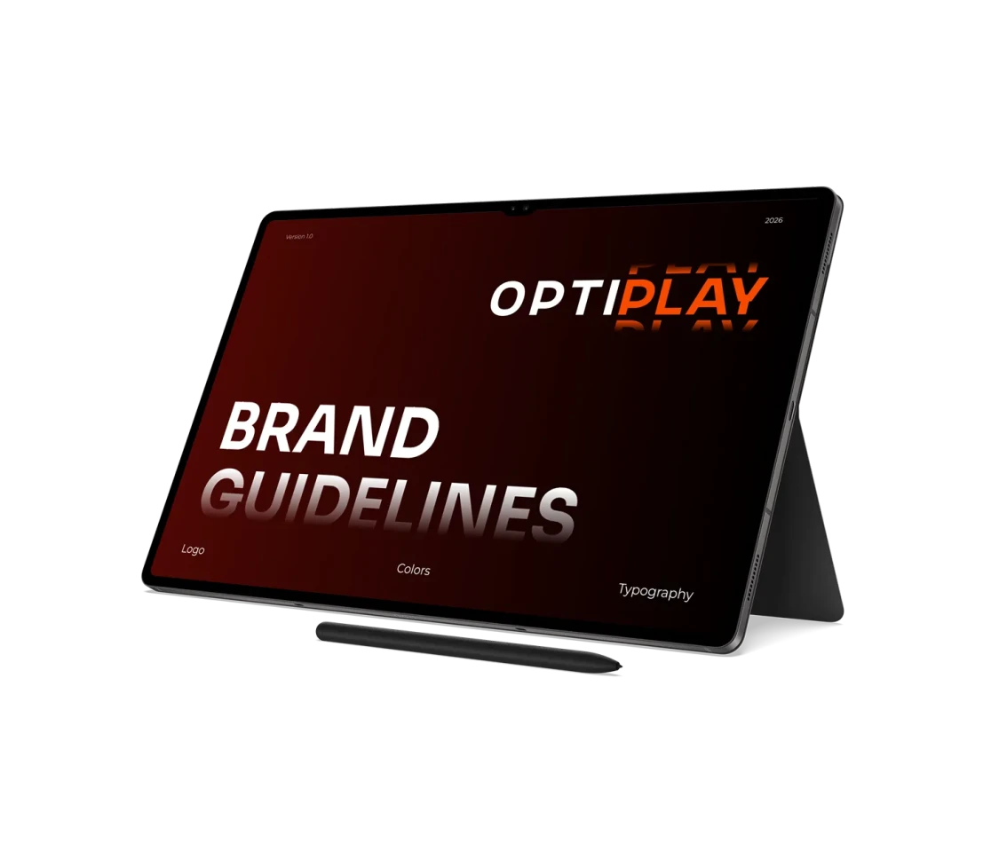 Розробка логотипу та брендбуку для Optiplay